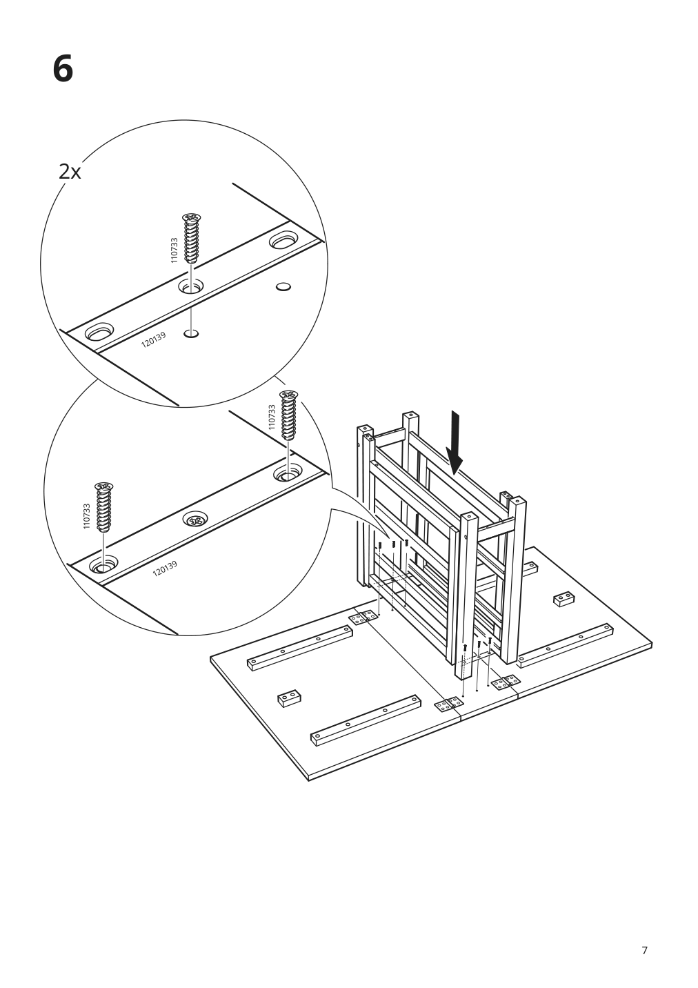 Assembly instructions for IKEA Norden gateleg table birch | Page 7 - IKEA NORDEN / LISABO table and 4 chairs 793.855.42