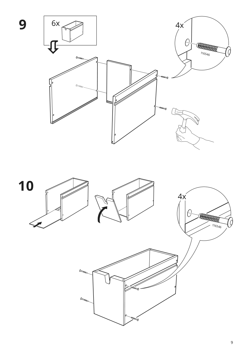 Assembly instructions for IKEA Norden gateleg table birch | Page 9 - IKEA NORDEN / RÖNNINGE table and 2 chairs 994.426.07