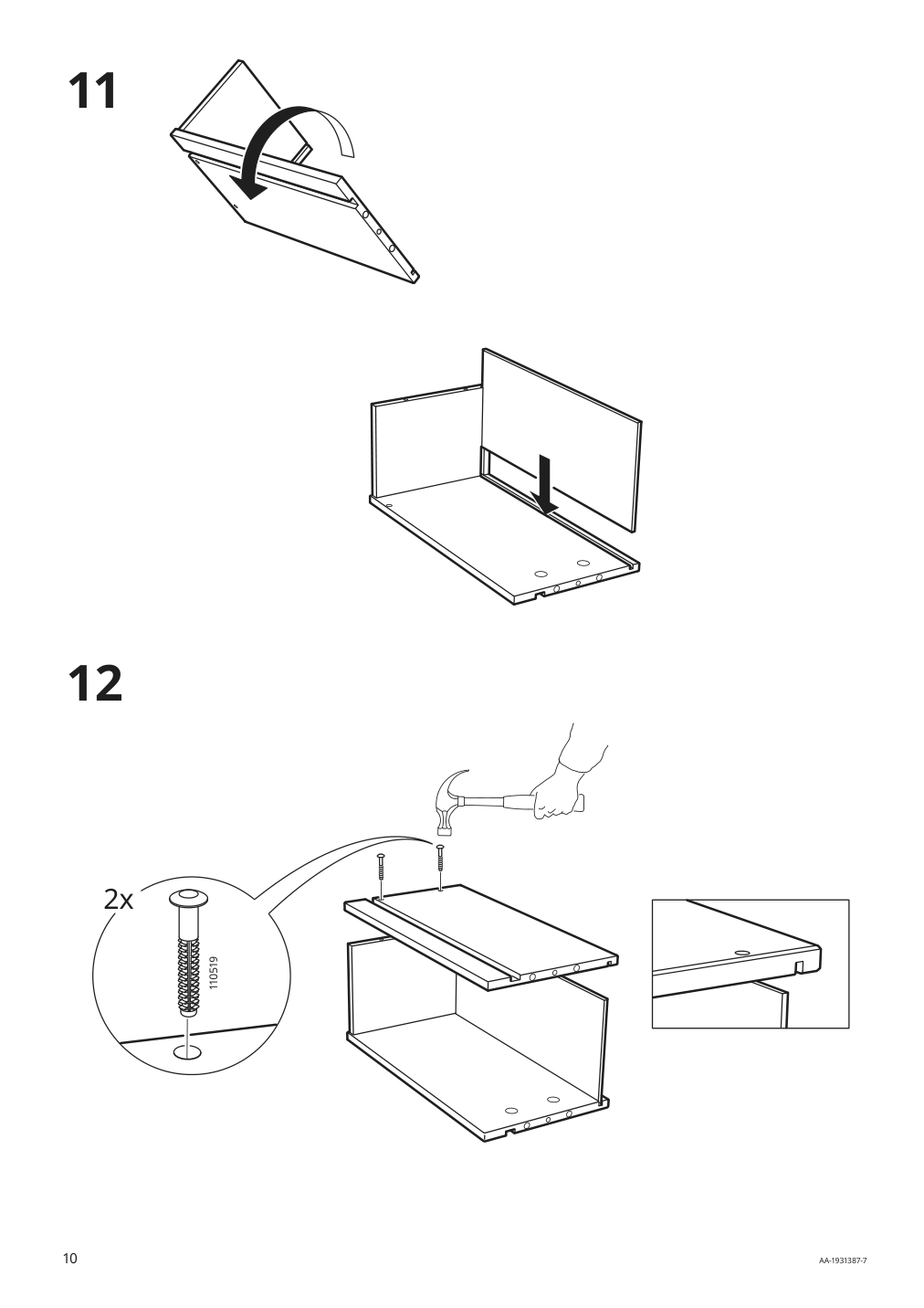 Assembly instructions for IKEA Norden gateleg table white | Page 10 - IKEA NORDEN gateleg table 104.238.86