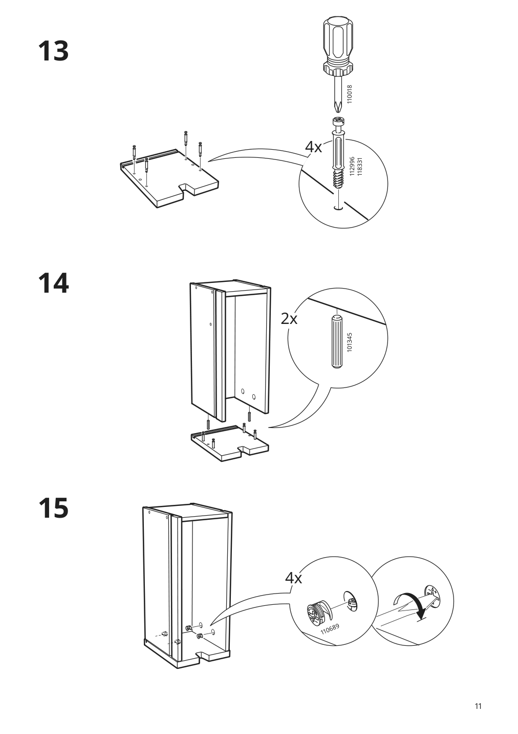 Assembly instructions for IKEA Norden gateleg table white | Page 11 - IKEA NORDEN gateleg table 104.238.86