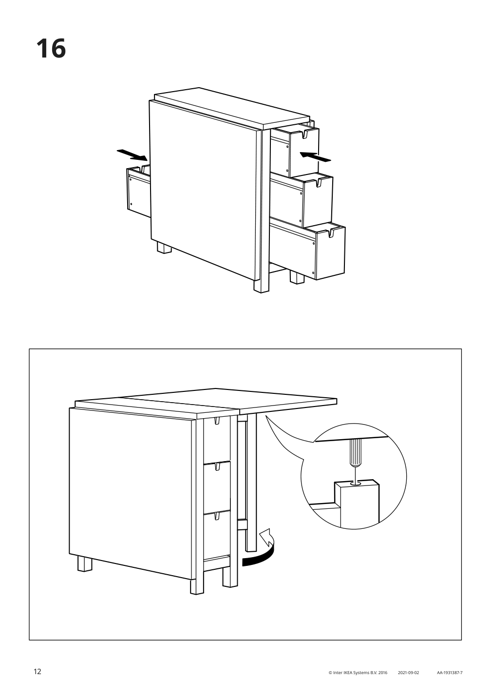 Assembly instructions for IKEA Norden gateleg table white | Page 12 - IKEA NORDEN gateleg table 104.238.86