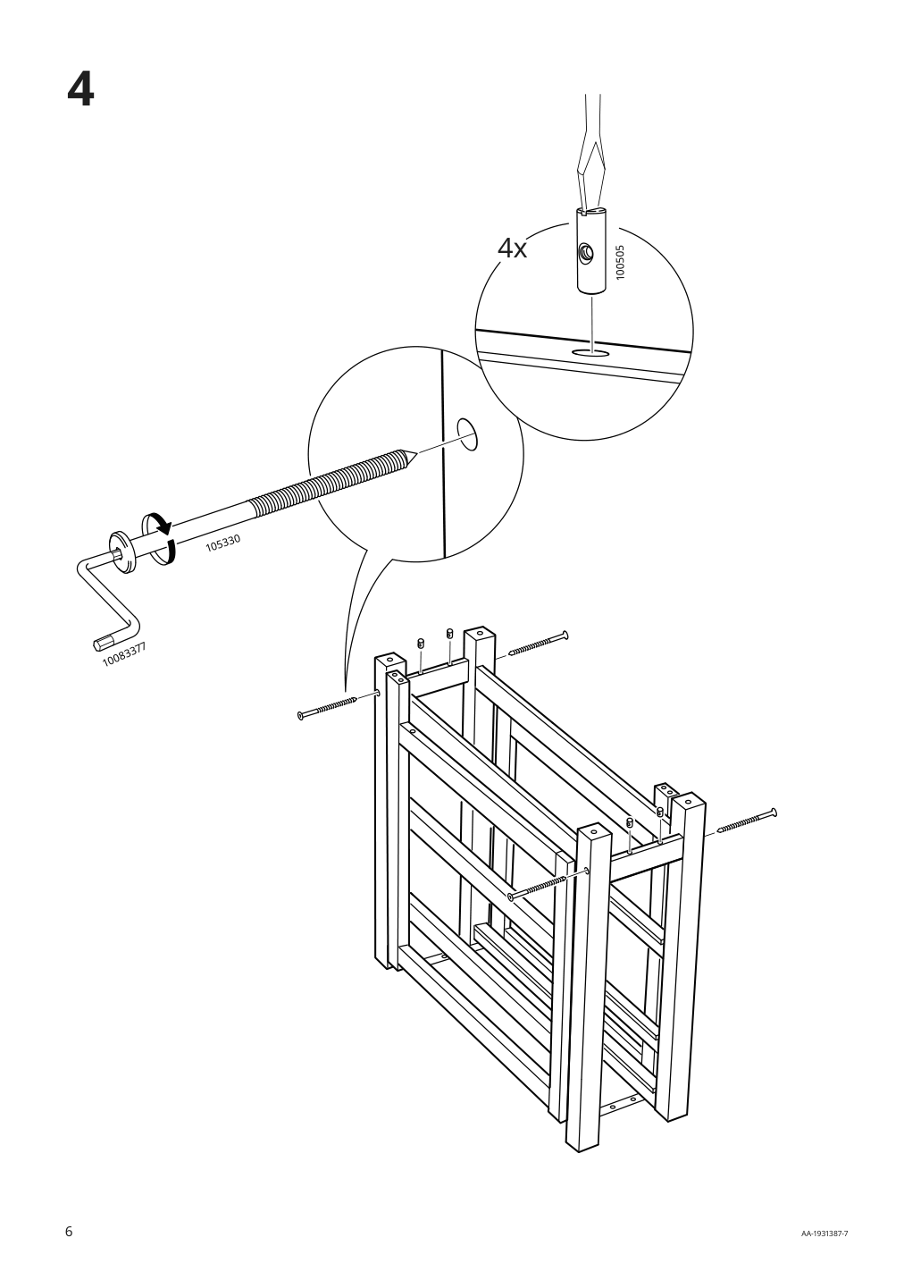 Assembly instructions for IKEA Norden gateleg table white | Page 6 - IKEA NORDEN gateleg table 104.238.86