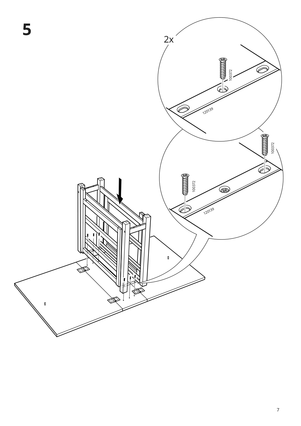 Assembly instructions for IKEA Norden gateleg table white | Page 7 - IKEA NORDEN gateleg table 104.238.86