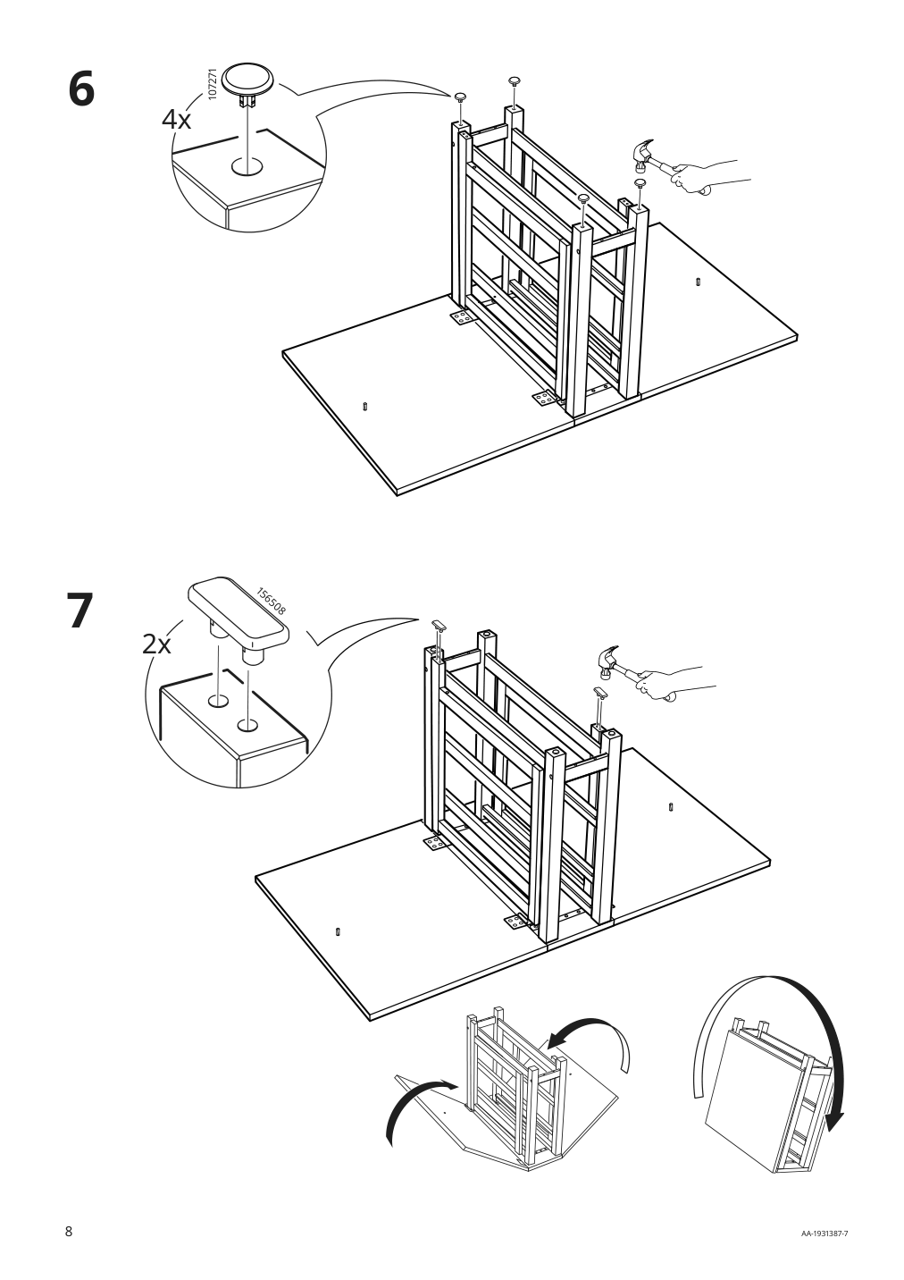 Assembly instructions for IKEA Norden gateleg table white | Page 8 - IKEA NORDEN gateleg table 104.238.86