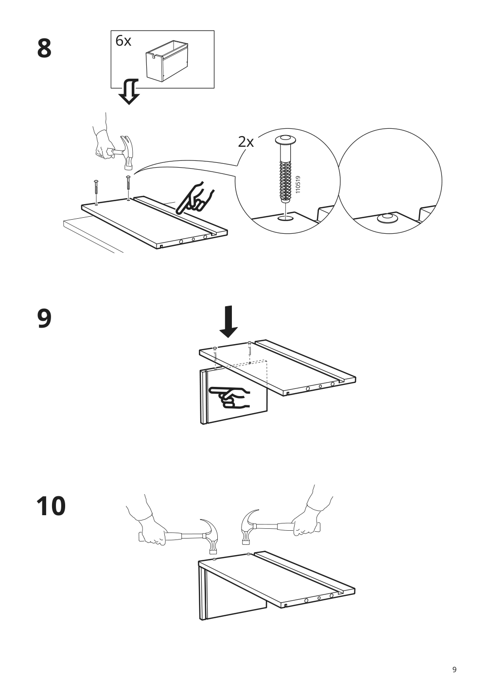 Assembly instructions for IKEA Norden gateleg table white | Page 9 - IKEA NORDEN gateleg table 104.238.86