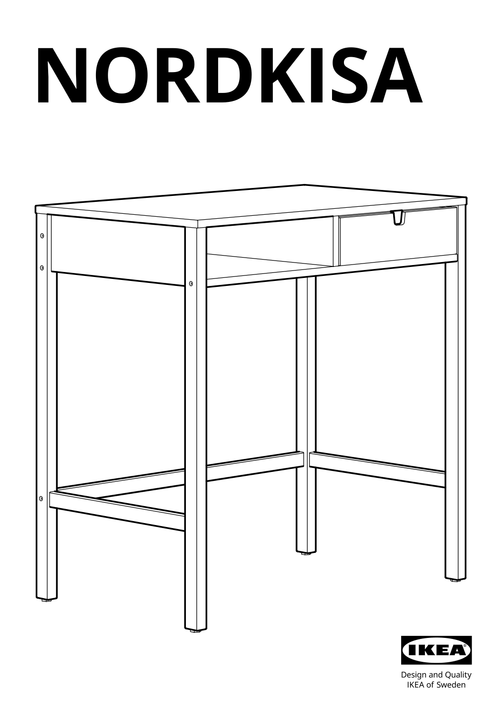 Assembly instructions for IKEA Nordkisa dressing table bamboo | Page 1 - IKEA NORDKISA dressing table 204.394.72