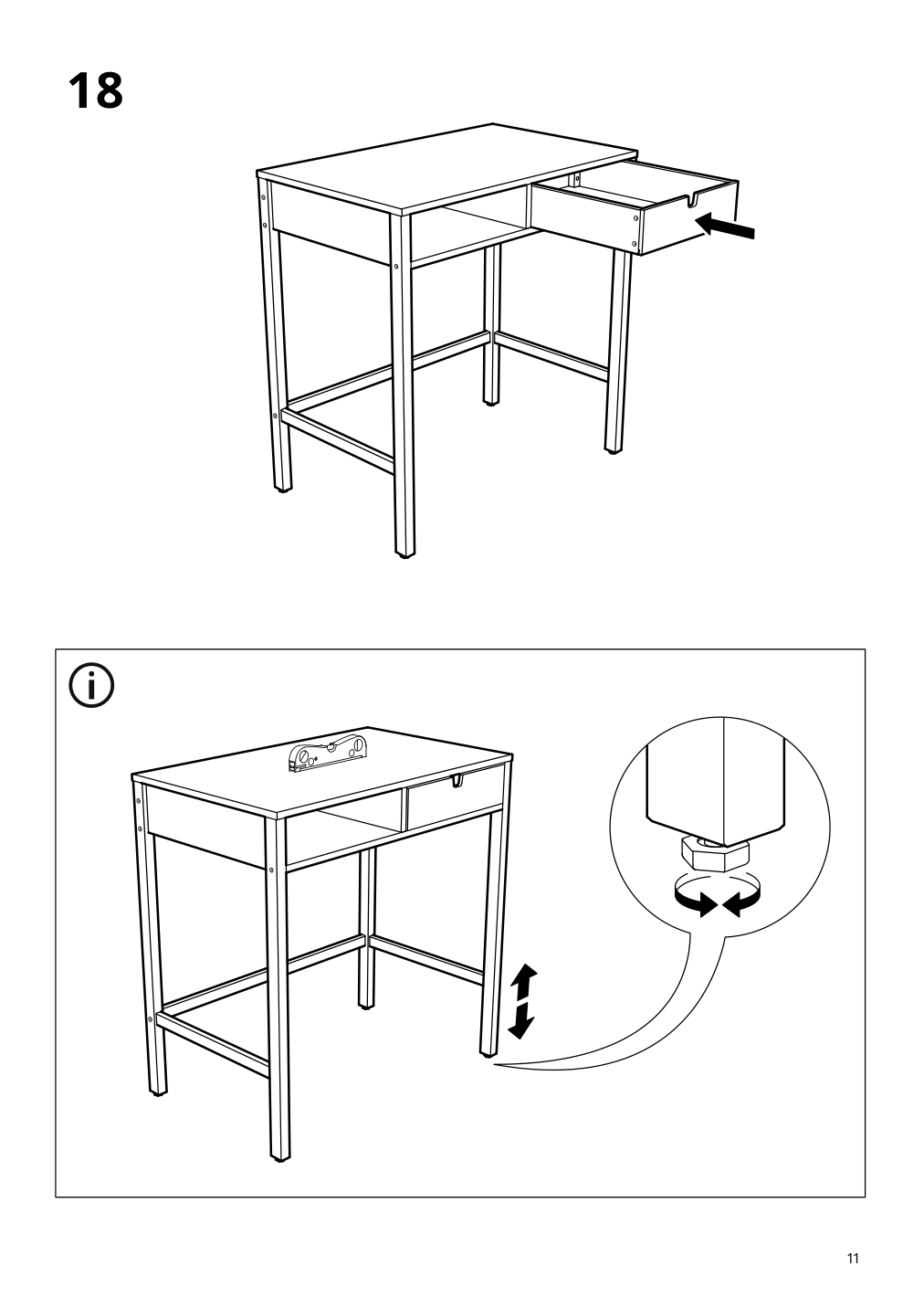 Assembly instructions for IKEA Nordkisa dressing table bamboo | Page 11 - IKEA NORDKISA dressing table 204.394.72