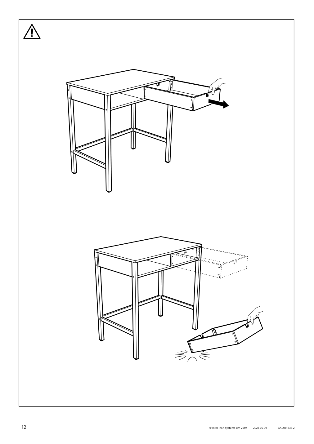 Assembly instructions for IKEA Nordkisa dressing table bamboo | Page 12 - IKEA NORDKISA dressing table 204.394.72