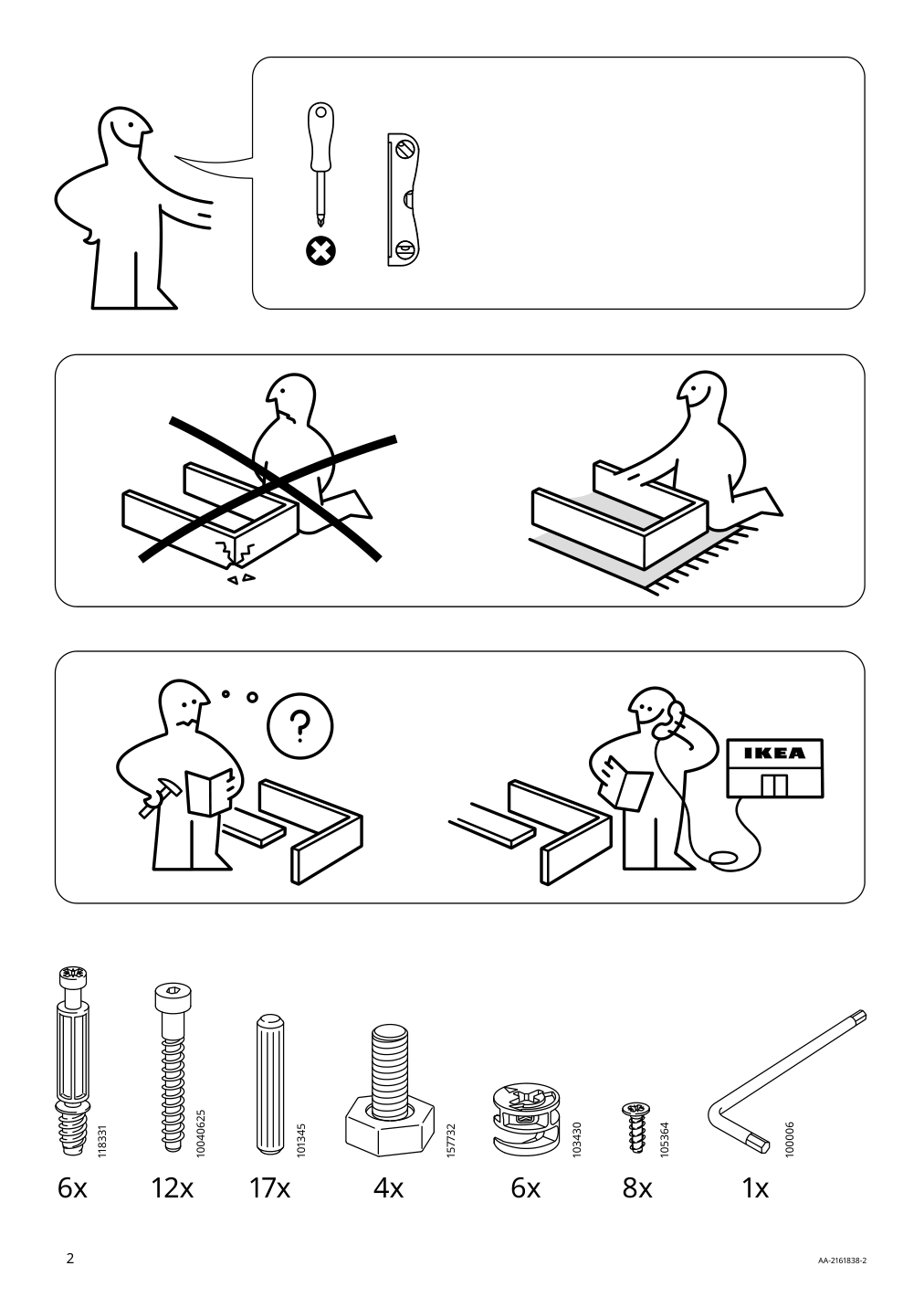 Assembly instructions for IKEA Nordkisa dressing table bamboo | Page 2 - IKEA NORDKISA dressing table 204.394.72