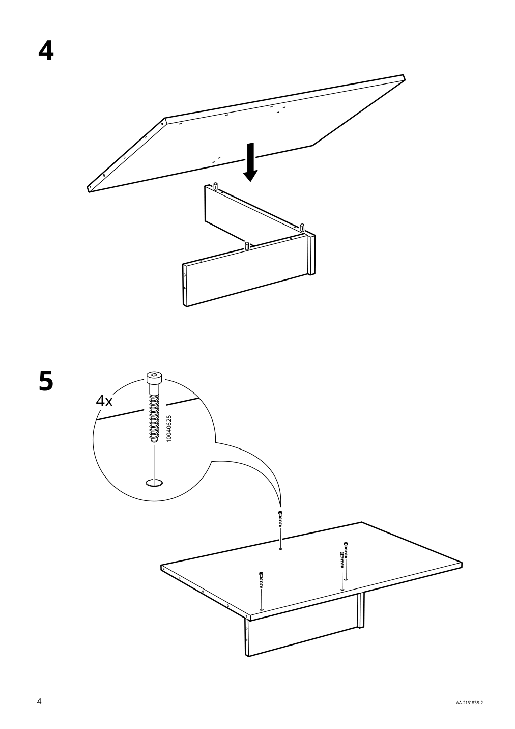 Assembly instructions for IKEA Nordkisa dressing table bamboo | Page 4 - IKEA NORDKISA dressing table 204.394.72