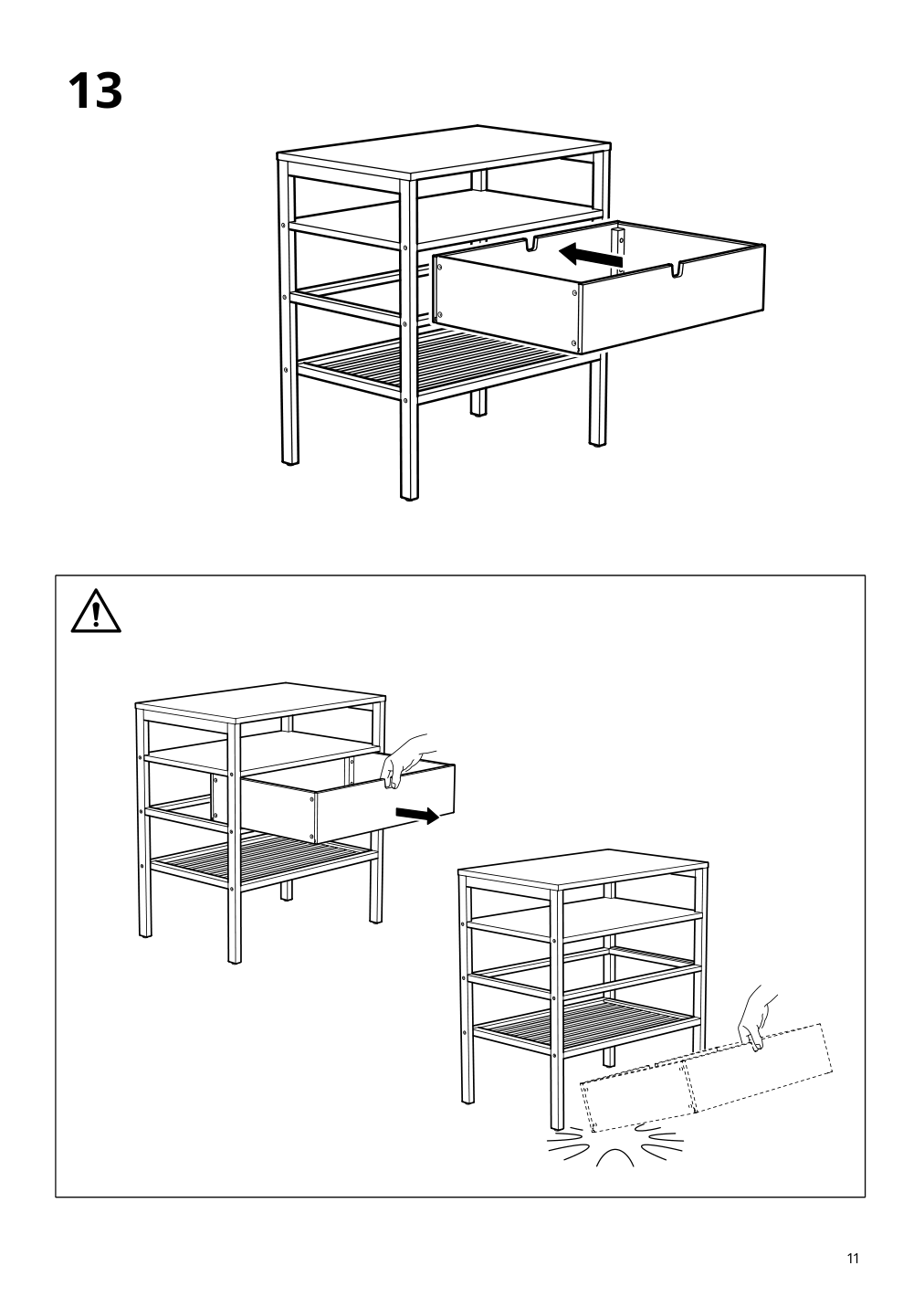 Assembly instructions for IKEA Nordkisa nightstand bamboo | Page 11 - IKEA NORDKISA nightstand 004.307.45