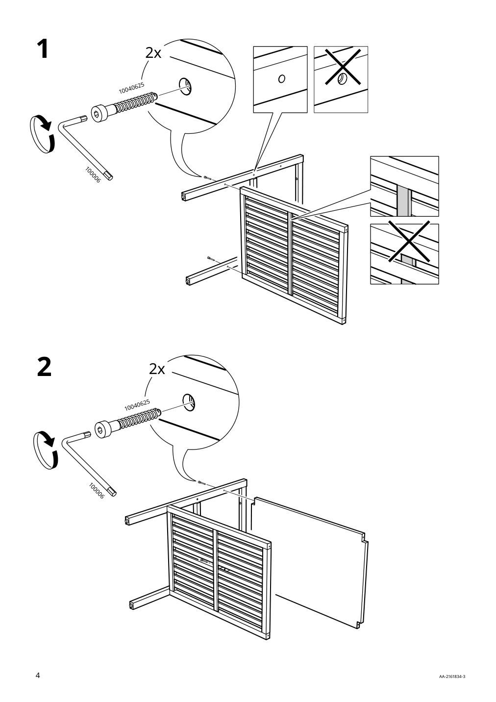 Assembly instructions for IKEA Nordkisa nightstand bamboo | Page 4 - IKEA NORDKISA nightstand 004.307.45