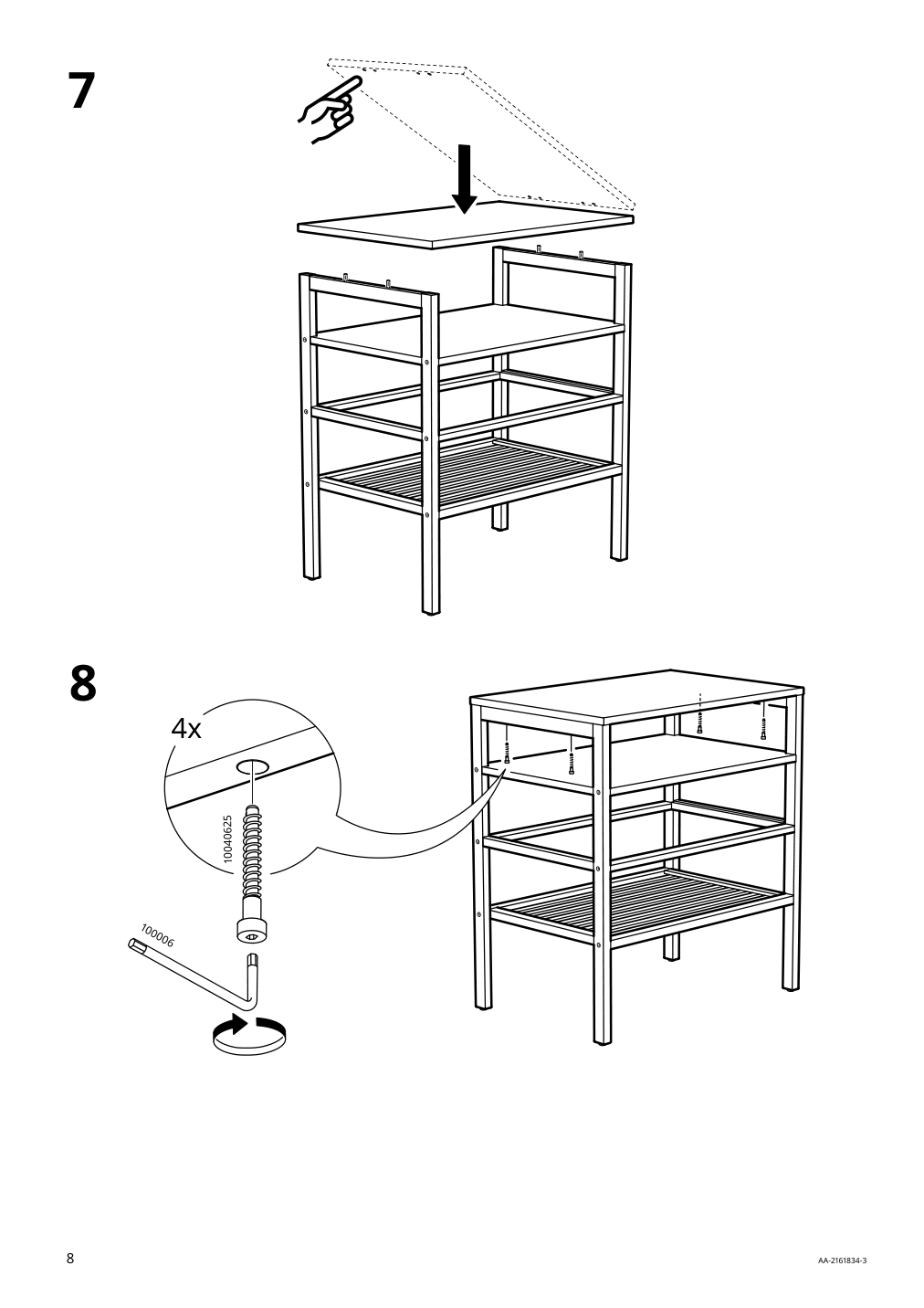 Assembly instructions for IKEA Nordkisa nightstand bamboo | Page 8 - IKEA NORDKISA nightstand 004.307.45