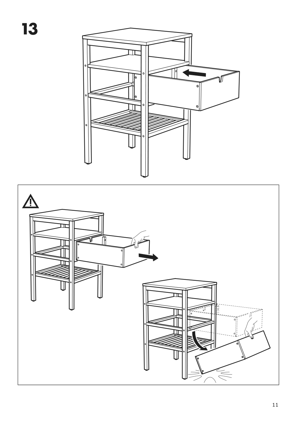 Assembly instructions for IKEA Nordkisa nightstand bamboo | Page 11 - IKEA NORDKISA nightstand 604.476.77