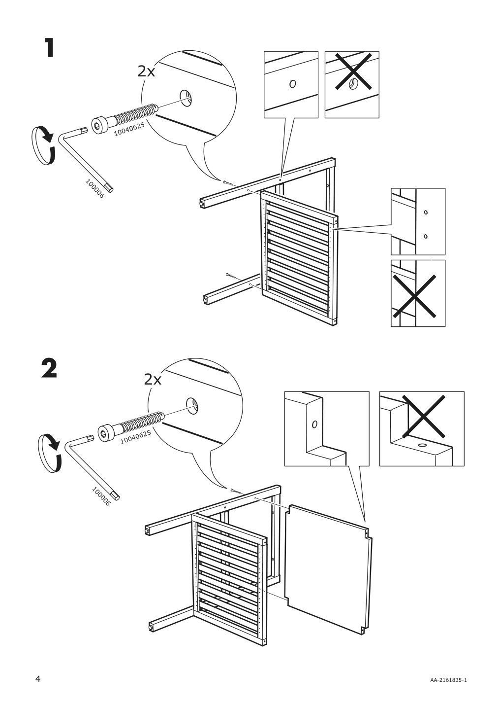 Assembly instructions for IKEA Nordkisa nightstand bamboo | Page 4 - IKEA NORDKISA nightstand 604.476.77