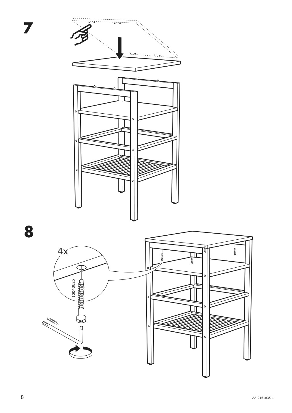 Assembly instructions for IKEA Nordkisa nightstand bamboo | Page 8 - IKEA NORDKISA nightstand 604.476.77