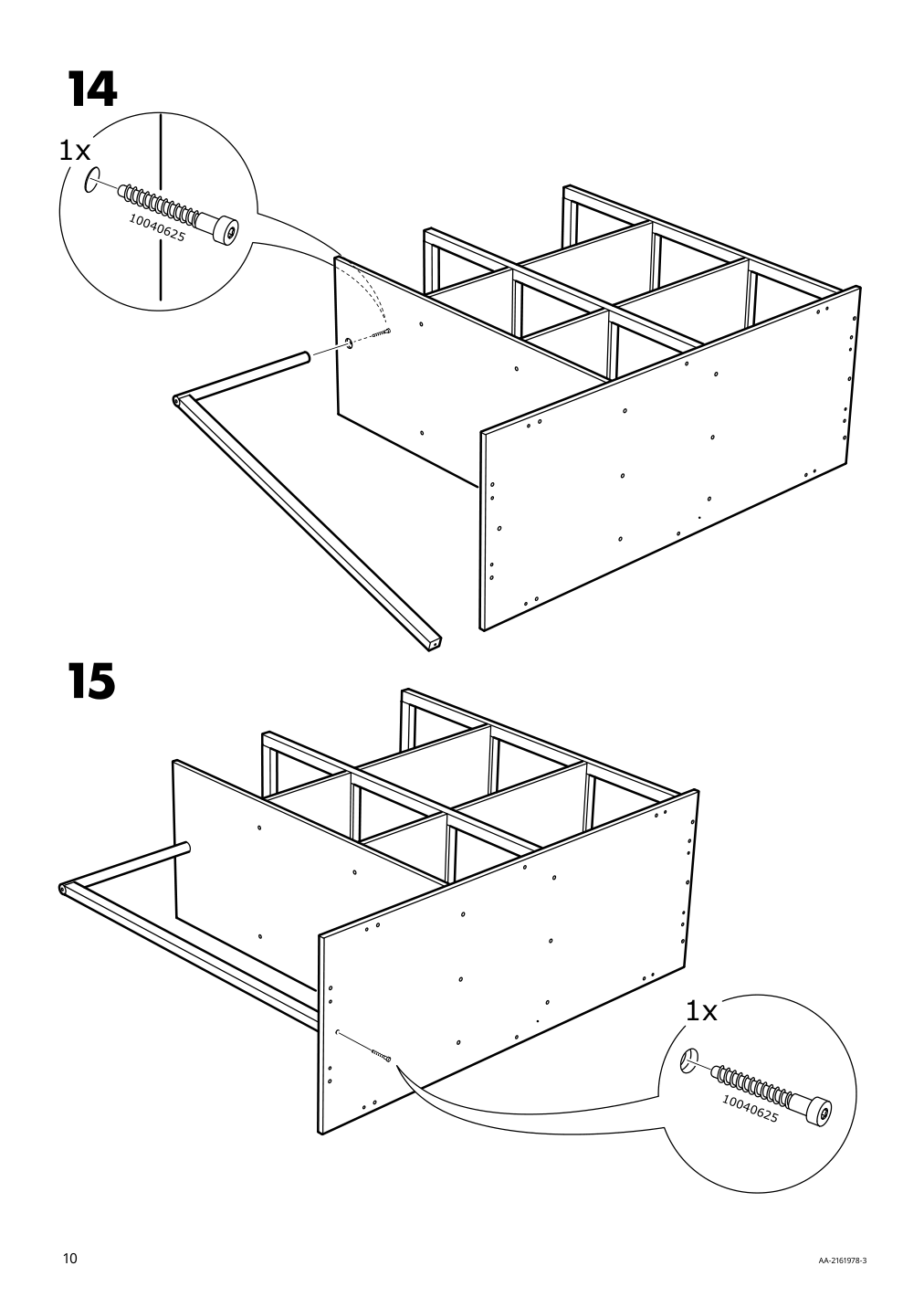 Assembly instructions for IKEA Nordkisa open wardrobe with sliding door bamboo | Page 10 - IKEA NORDKISA open wardrobe with sliding door 304.394.76