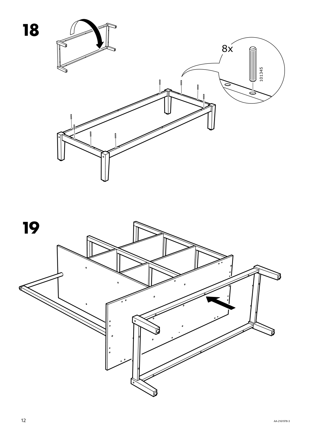 Assembly instructions for IKEA Nordkisa open wardrobe with sliding door bamboo | Page 12 - IKEA NORDKISA open wardrobe with sliding door 304.394.76