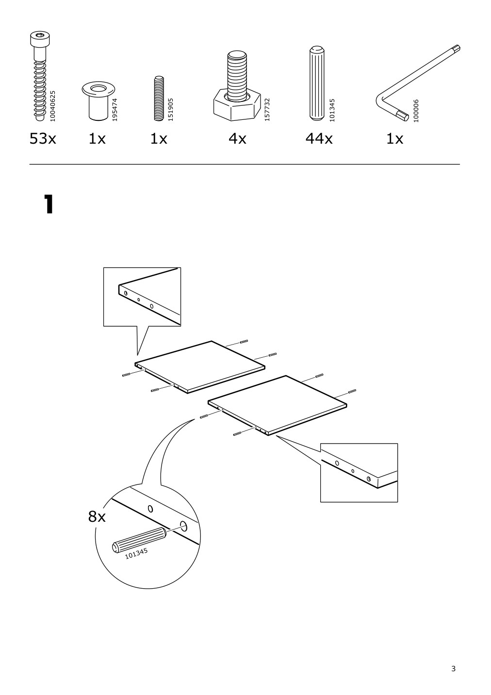 Assembly instructions for IKEA Nordkisa open wardrobe with sliding door bamboo | Page 3 - IKEA NORDKISA open wardrobe with sliding door 304.394.76