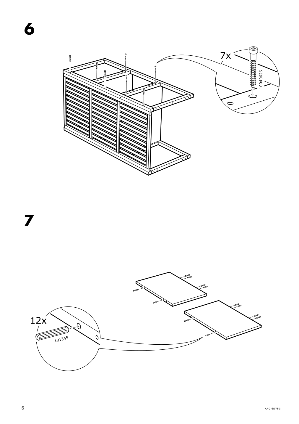 Assembly instructions for IKEA Nordkisa open wardrobe with sliding door bamboo | Page 6 - IKEA NORDKISA open wardrobe with sliding door 304.394.76