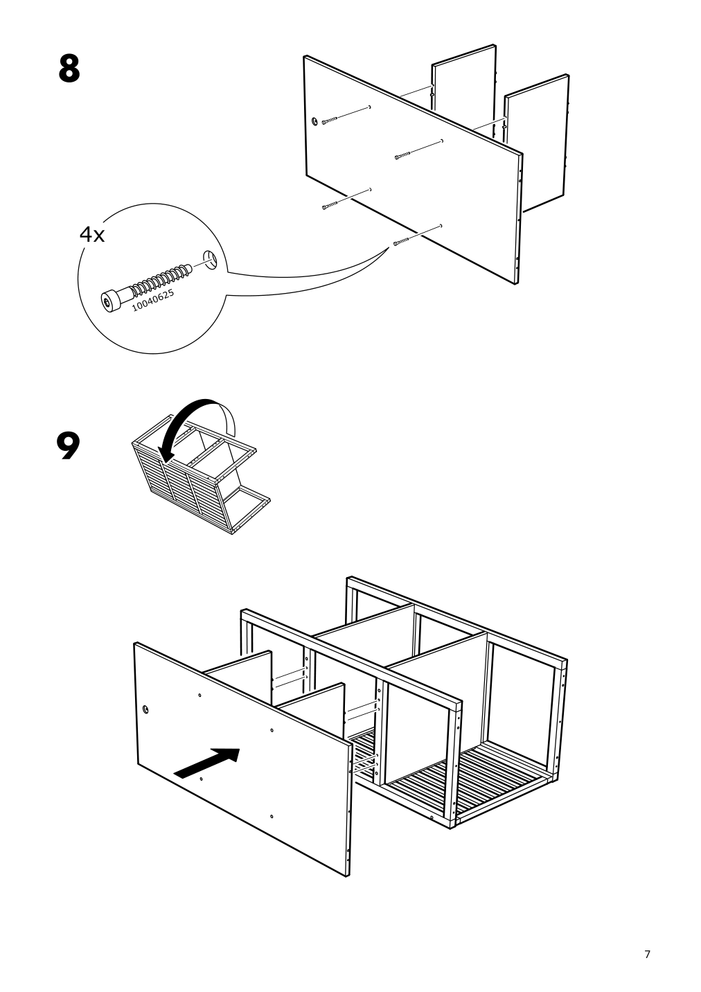 Assembly instructions for IKEA Nordkisa open wardrobe with sliding door bamboo | Page 7 - IKEA NORDKISA open wardrobe with sliding door 304.394.76