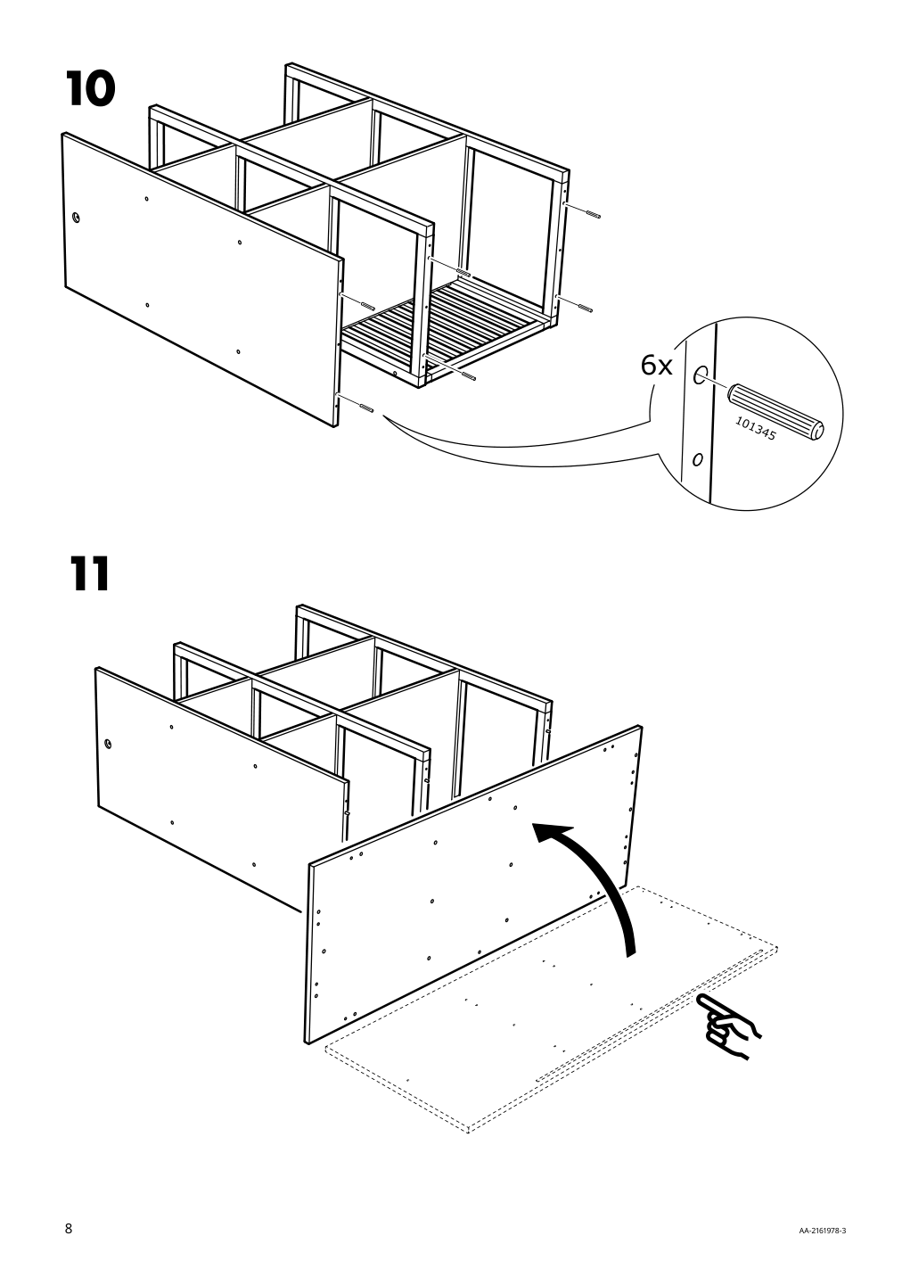 Assembly instructions for IKEA Nordkisa open wardrobe with sliding door bamboo | Page 8 - IKEA NORDKISA open wardrobe with sliding door 304.394.76