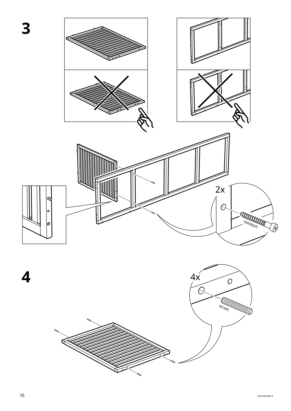 Assembly instructions for IKEA Nordkisa open wardrobe with sliding door bamboo | Page 10 - IKEA NORDKISA open wardrobe with sliding door 004.394.68