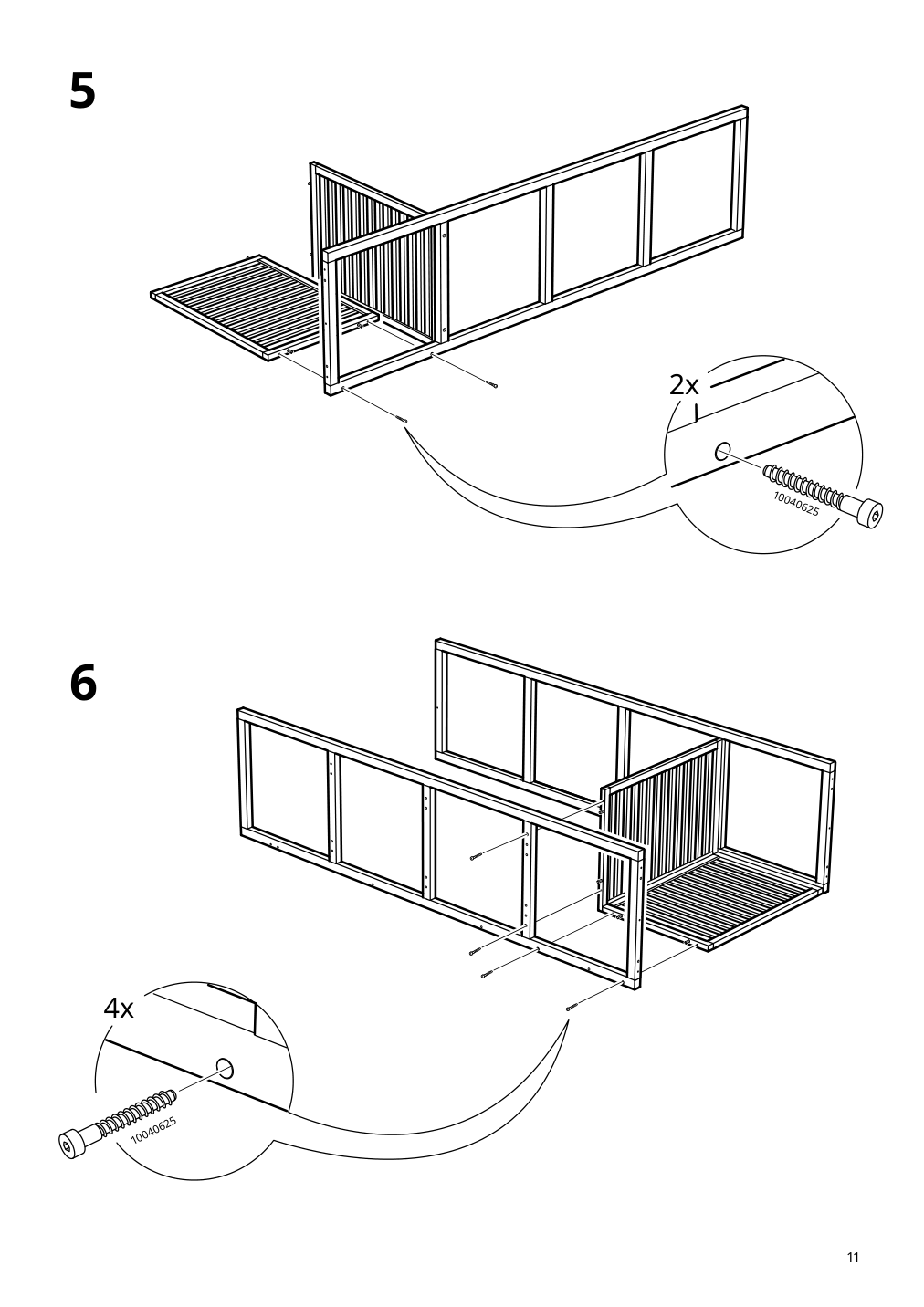 Assembly instructions for IKEA Nordkisa open wardrobe with sliding door bamboo | Page 11 - IKEA NORDKISA open wardrobe with sliding door 004.394.68