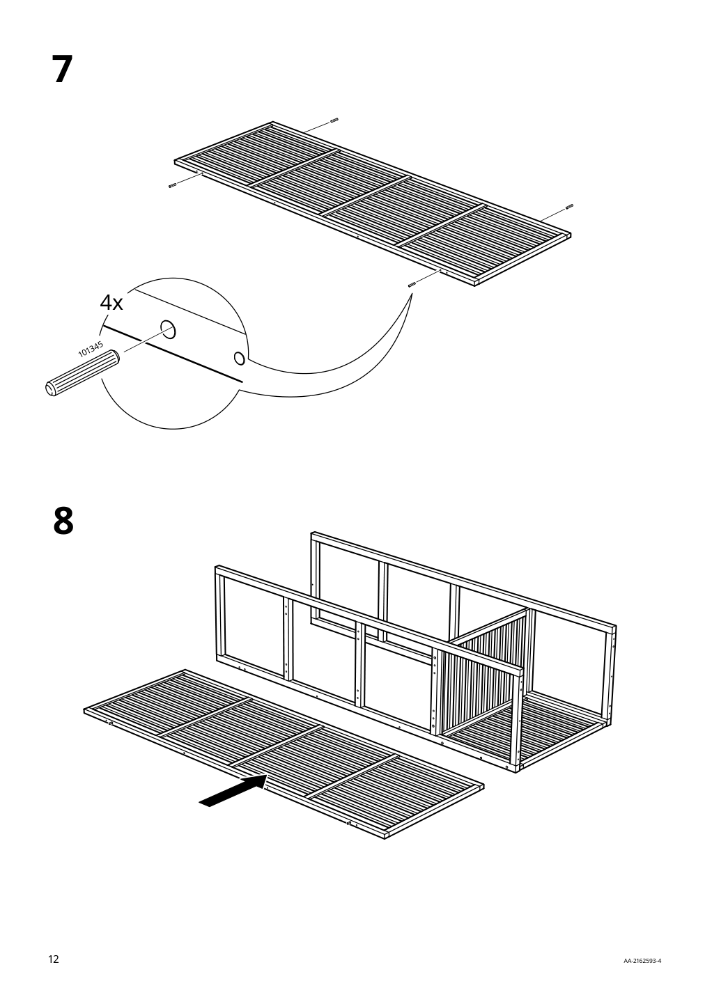 Assembly instructions for IKEA Nordkisa open wardrobe with sliding door bamboo | Page 12 - IKEA NORDKISA open wardrobe with sliding door 004.394.68