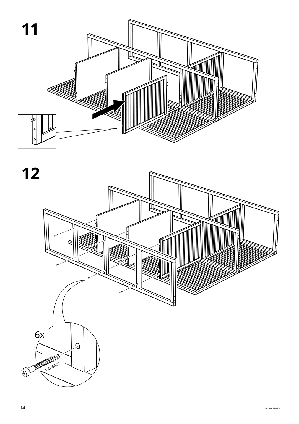 Assembly instructions for IKEA Nordkisa open wardrobe with sliding door bamboo | Page 14 - IKEA NORDKISA open wardrobe with sliding door 004.394.68