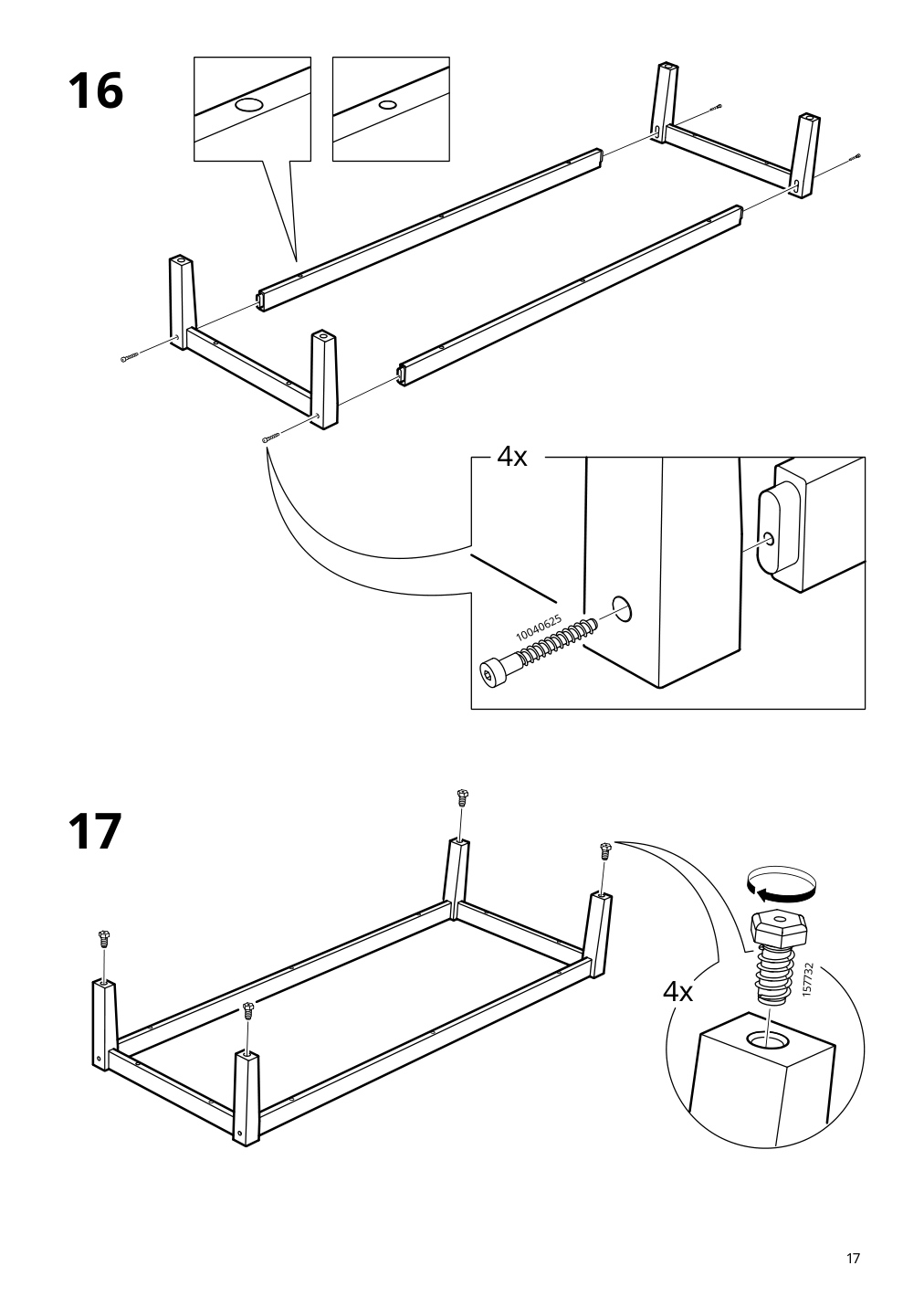 Assembly instructions for IKEA Nordkisa open wardrobe with sliding door bamboo | Page 17 - IKEA NORDKISA open wardrobe with sliding door 004.394.68