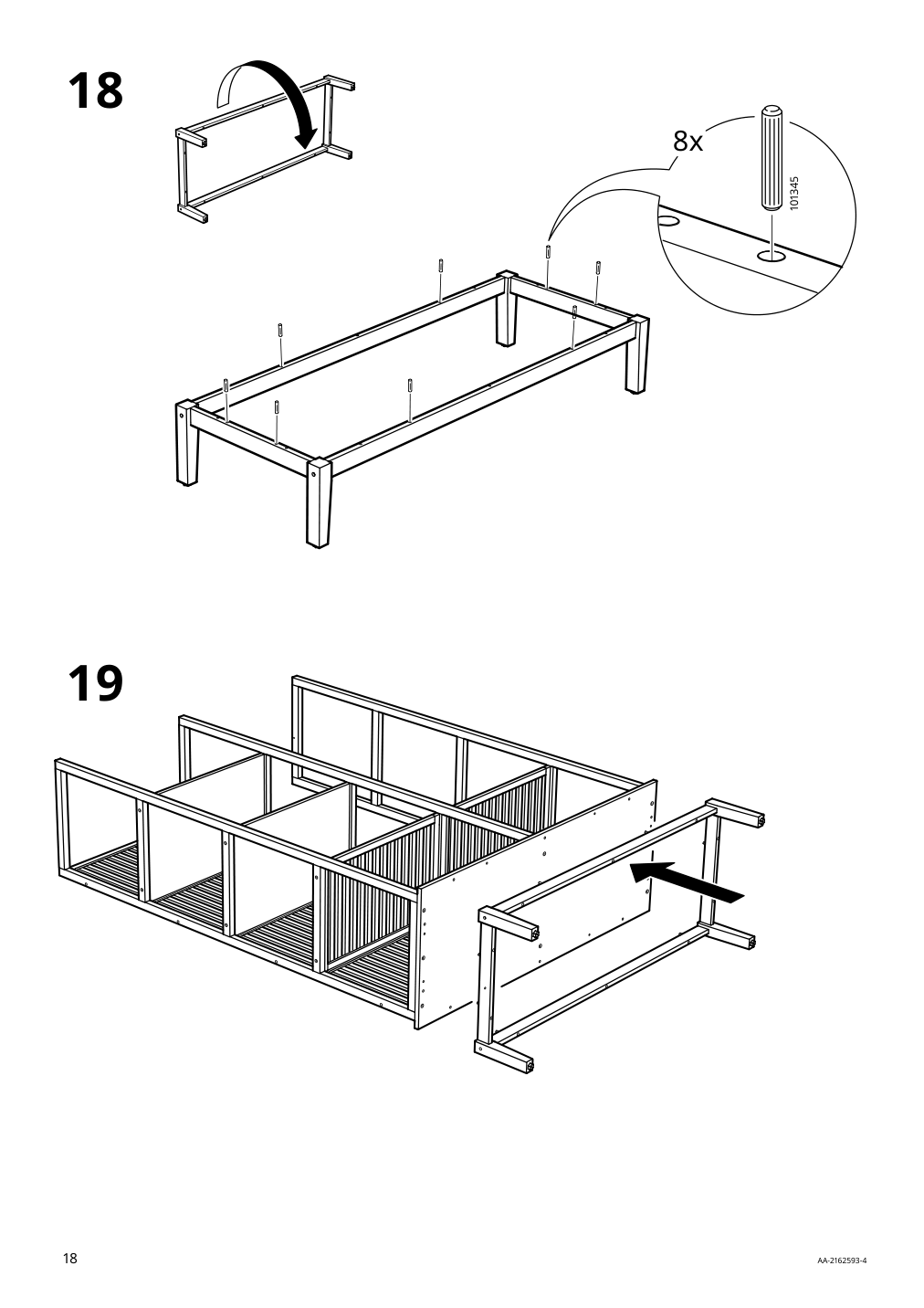 Assembly instructions for IKEA Nordkisa open wardrobe with sliding door bamboo | Page 18 - IKEA NORDKISA open wardrobe with sliding door 004.394.68