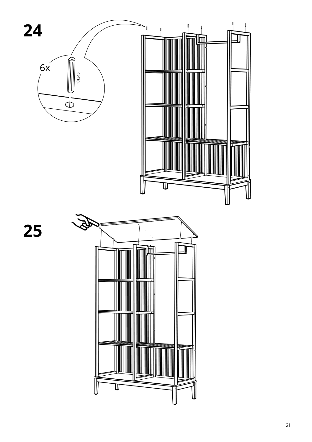 Assembly instructions for IKEA Nordkisa open wardrobe with sliding door bamboo | Page 21 - IKEA NORDKISA open wardrobe with sliding door 004.394.68