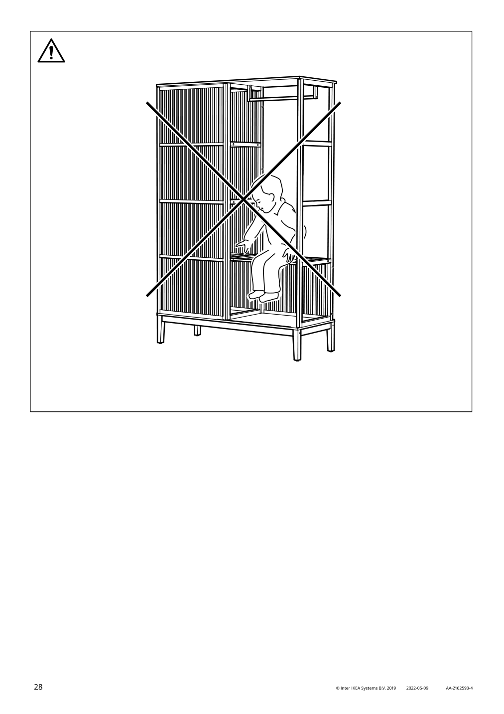 Assembly instructions for IKEA Nordkisa open wardrobe with sliding door bamboo | Page 28 - IKEA NORDKISA open wardrobe with sliding door 004.394.68