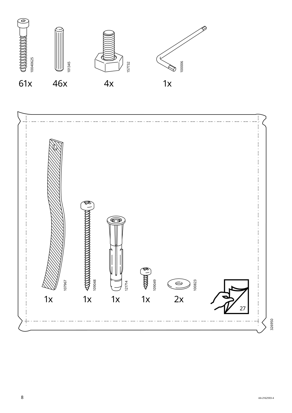 Assembly instructions for IKEA Nordkisa open wardrobe with sliding door bamboo | Page 8 - IKEA NORDKISA open wardrobe with sliding door 004.394.68