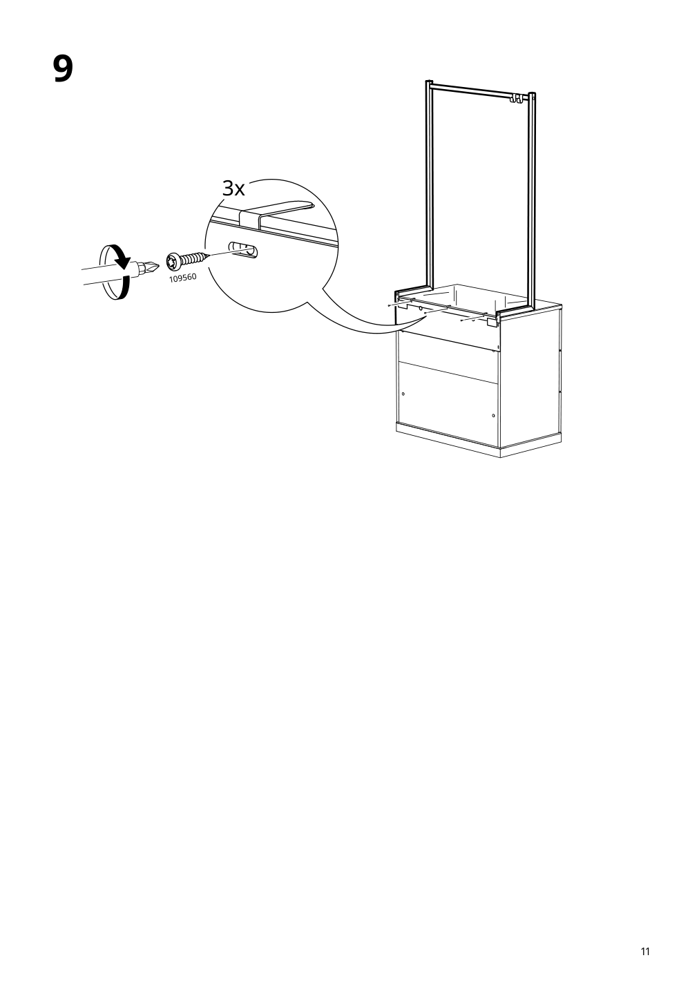 Assembly instructions for IKEA Nordli add on clothes rail white | Page 11 - IKEA NORDLI 3-drawer chest 392.951.38