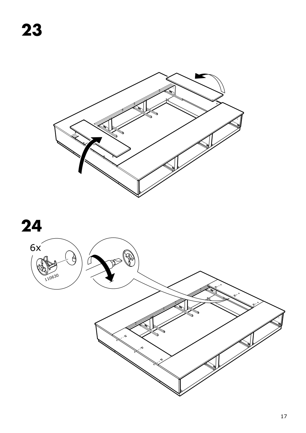 Assembly instructions for IKEA Nordli bed frame with storage anthracite | Page 17 - IKEA NORDLI bed frame with storage and mattress 295.450.48