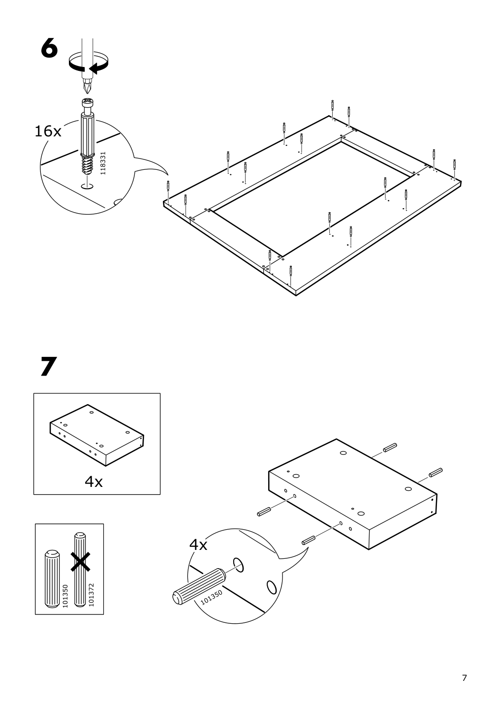 Assembly instructions for IKEA Nordli bed frame with storage anthracite | Page 7 - IKEA NORDLI bed frame with storage and mattress 295.450.48