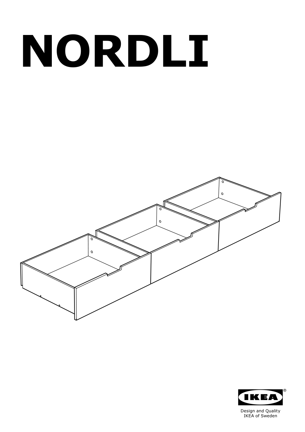 Assembly instructions for IKEA Nordli bed frame with storage anthracite | Page 1 - IKEA NORDLI bed frame with storage and mattress 295.450.48