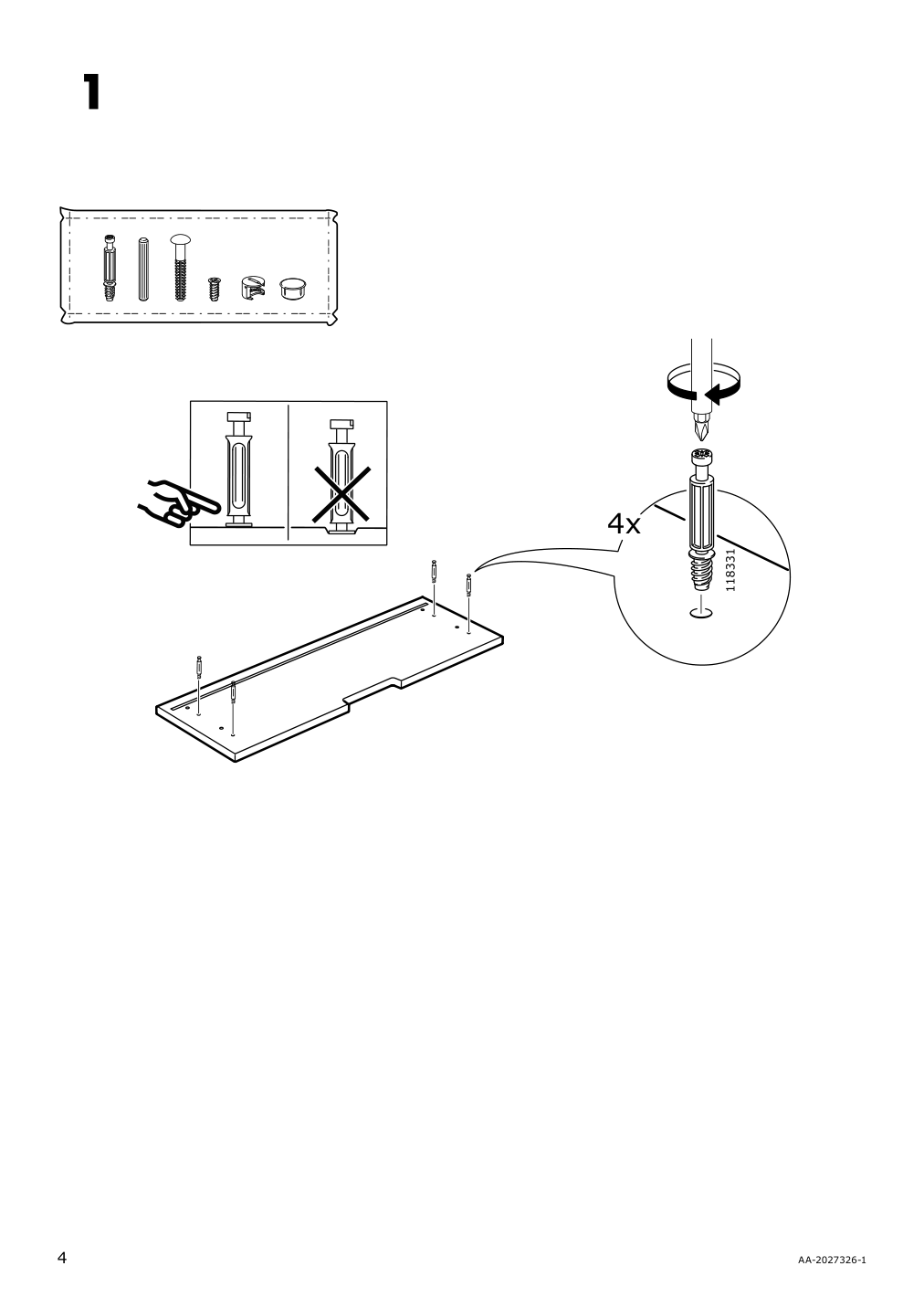 Assembly instructions for IKEA Nordli bed frame with storage anthracite | Page 4 - IKEA NORDLI bed frame with storage and mattress 295.450.48