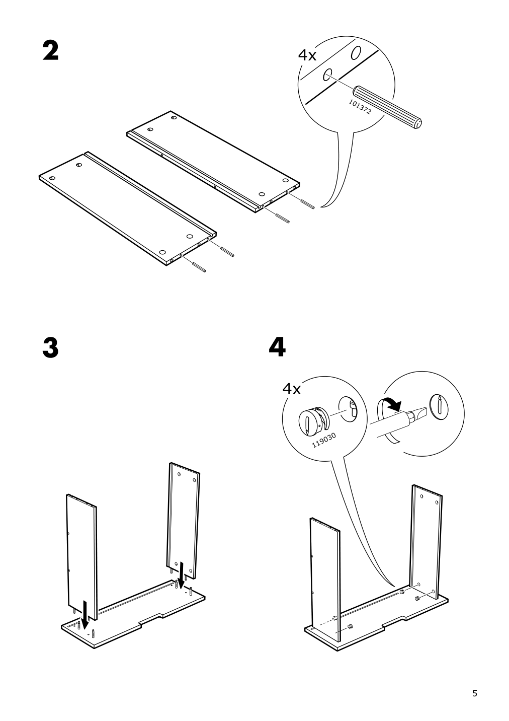 Assembly instructions for IKEA Nordli bed frame with storage anthracite | Page 5 - IKEA NORDLI bed frame with storage and mattress 295.450.48