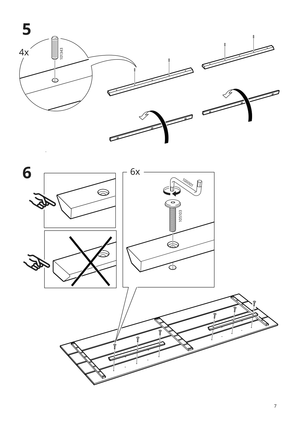 Assembly instructions for IKEA Nordli headboard white | Page 7 - IKEA NORDLI headboard 903.727.60