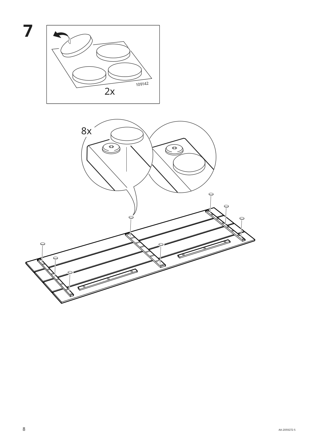 Assembly instructions for IKEA Nordli headboard white | Page 8 - IKEA NORDLI headboard 903.727.60