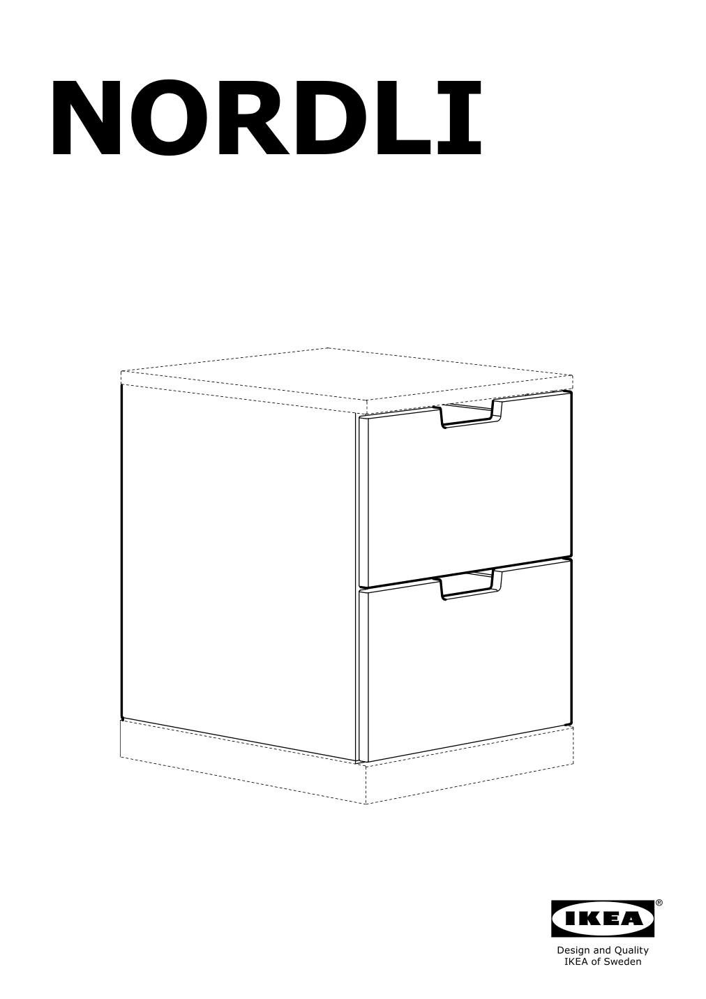 Assembly instructions for IKEA Nordli modular 2 drawer chest anthracite | Page 1 - IKEA NORDLI 6-drawer dresser 292.766.25