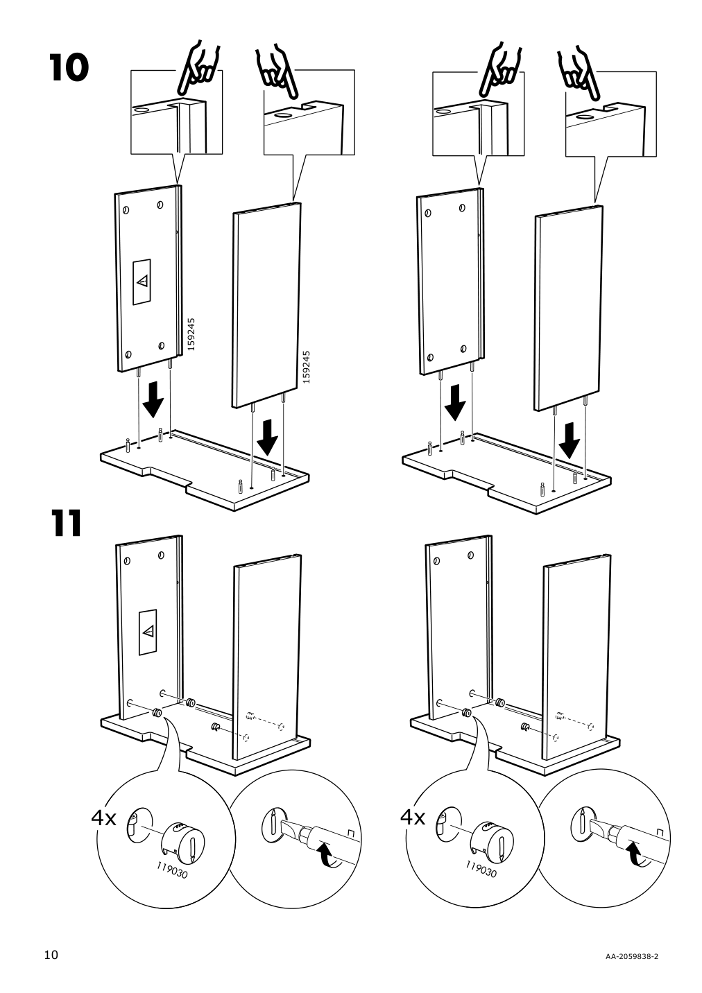 Assembly instructions for IKEA Nordli modular 2 drawer chest anthracite | Page 10 - IKEA NORDLI 10-drawer chest 792.480.41