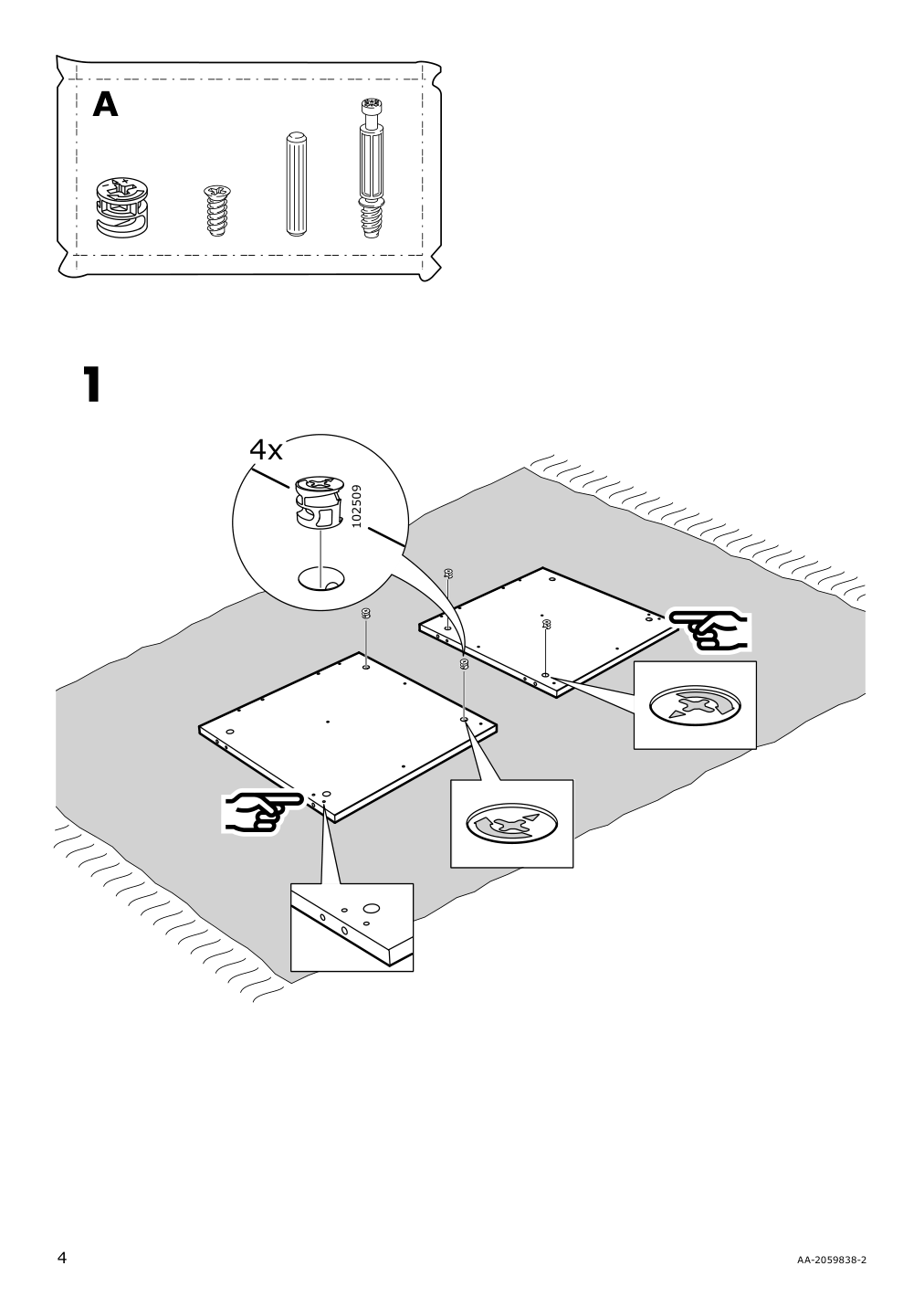 Assembly instructions for IKEA Nordli modular 2 drawer chest anthracite | Page 4 - IKEA NORDLI modular 2-drawer chest 003.659.24