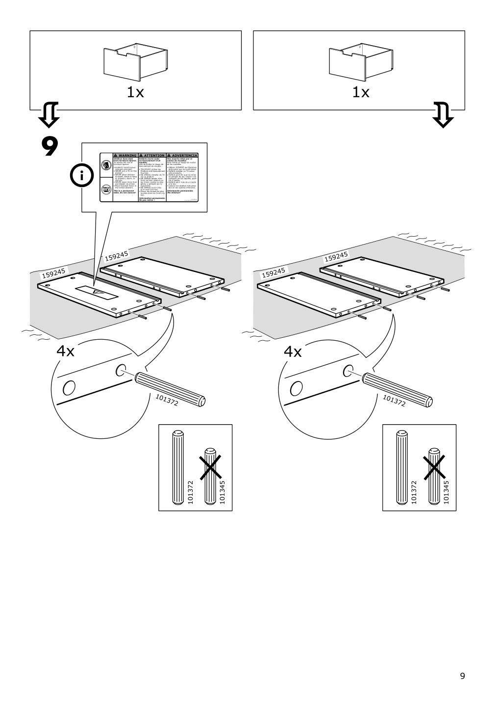 Assembly instructions for IKEA Nordli modular 2 drawer chest anthracite | Page 9 - IKEA NORDLI 6-drawer dresser 592.117.60