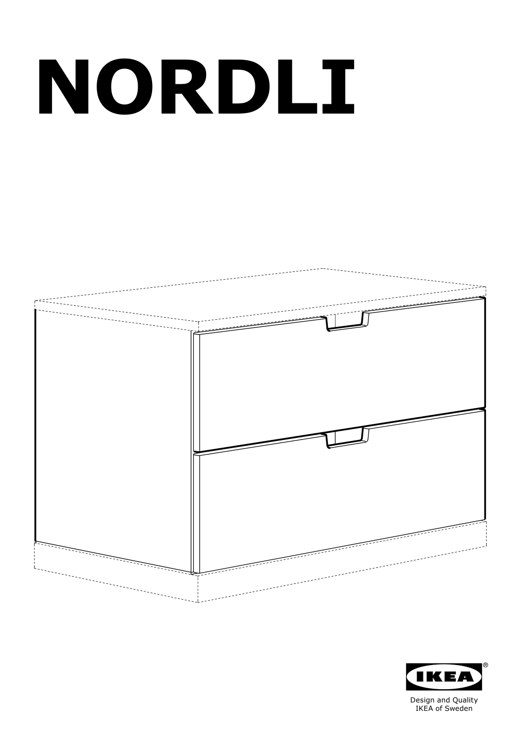 Assembly instructions for IKEA Nordli modular 2 drawer chest anthracite | Page 1 - IKEA NORDLI 8-drawer dresser 392.765.83