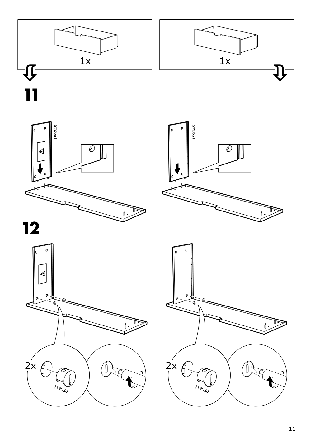 Assembly instructions for IKEA Nordli modular 2 drawer chest anthracite | Page 11 - IKEA NORDLI 8-drawer dresser 392.765.83