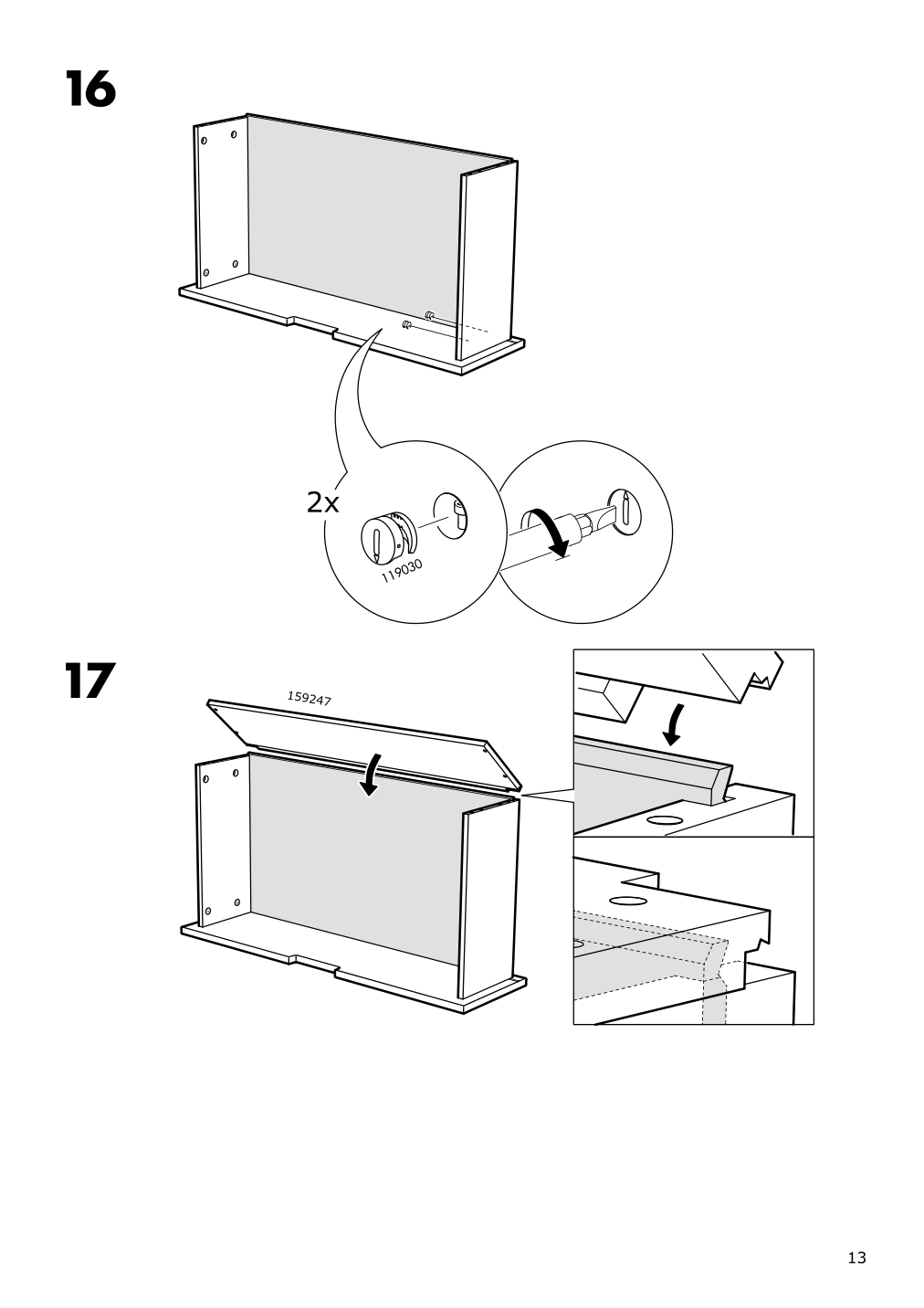 Assembly instructions for IKEA Nordli modular 2 drawer chest anthracite | Page 13 - IKEA NORDLI 10-drawer chest 792.480.41